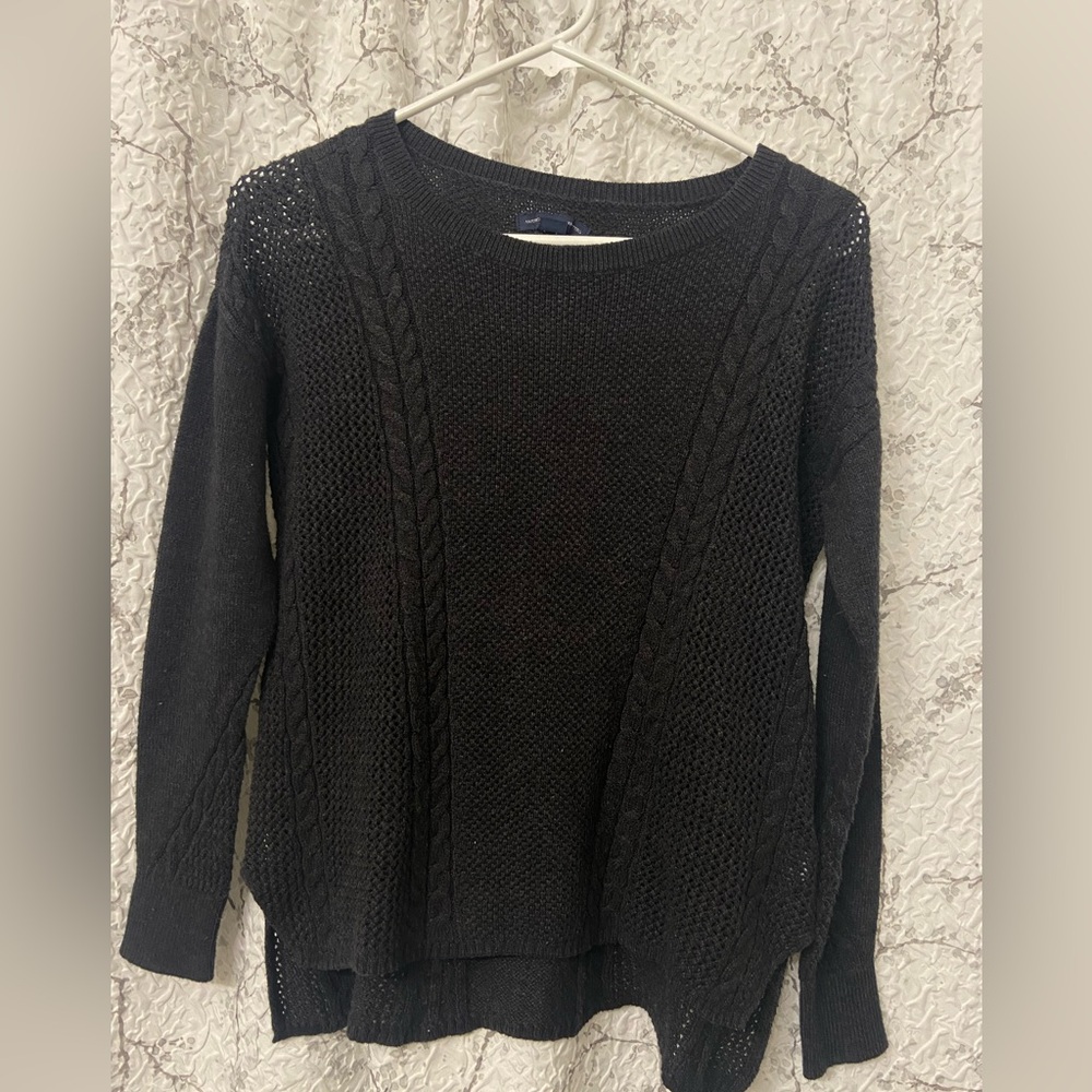 American Eagle Outfitters Dark Charcoal Knit Sweater Size XS